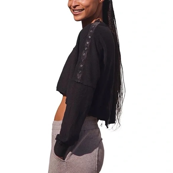 Free People | Dream Workout Layer Black Size XS - Picture 3 of 4